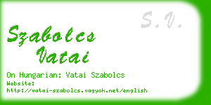 szabolcs vatai business card